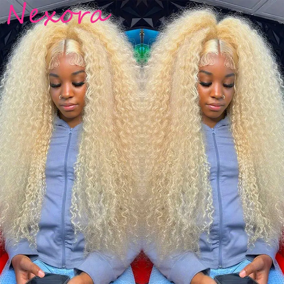 

Nexora Brazilians 613 Blonde Human Hair Deep Wave Wig 13x6 Frontal Lace Curly Wig 13x4 Lace Front For Soft HD Water Wave Wig