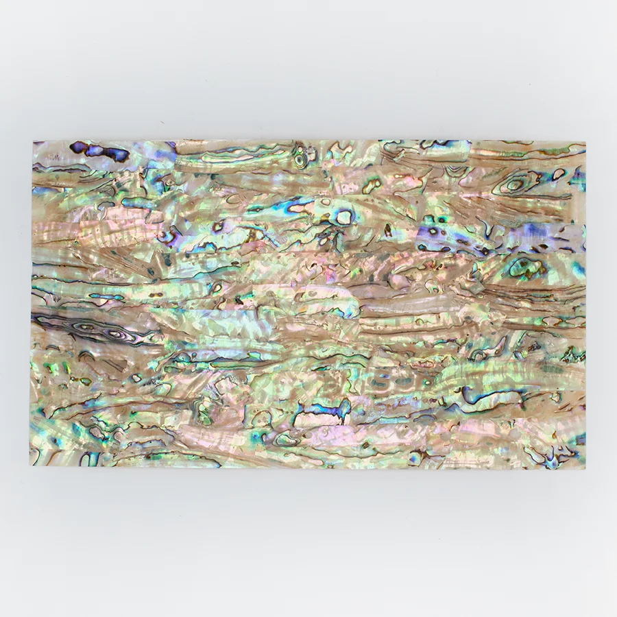 24cm x 14cm Natural Abalone Shell Inlay Veneer Mother of Pearl Laminate Sheet DIY Home Decoration Materials and Crafts Carved