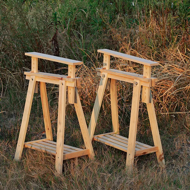 

Lifting solid wood table leg bracket outdoor simple bench shooting props photography table