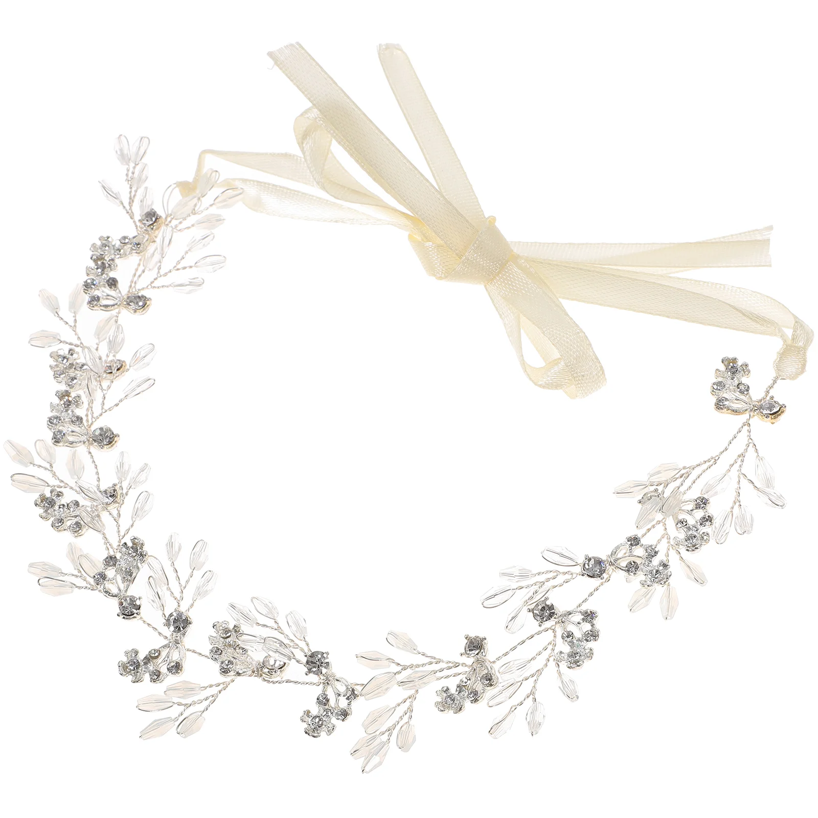 

Girls Accessories White Crystal Handmade Headband Hairband Women Accessory Headdress Princess Style Rhinestone Miss Women's