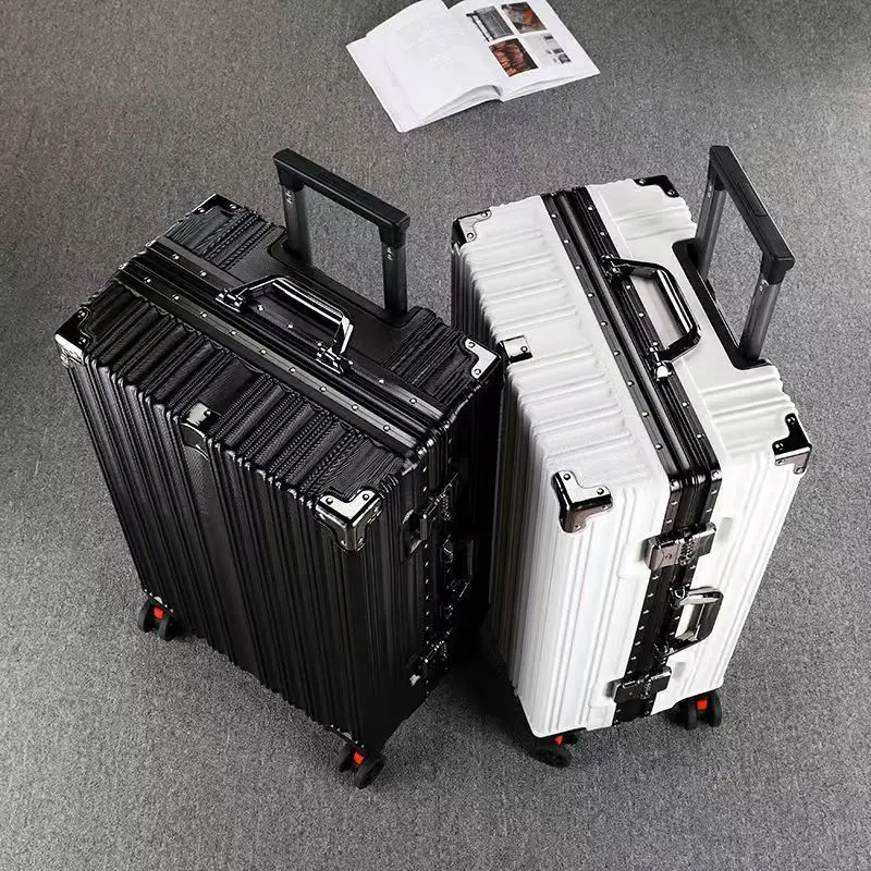 New Aluminum Frame Luggage Man Cabin Suitcase 20 inches High Appearance Level Bag Women Durable Password Trolley Case