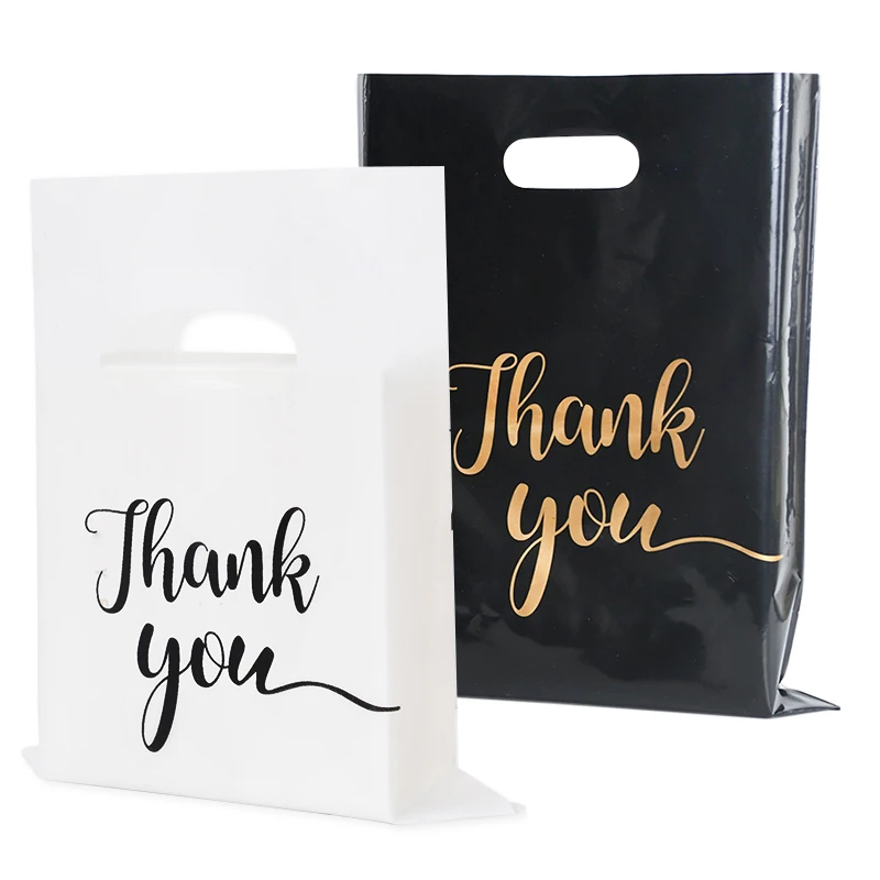 

10/20Pcs Thank You Plastic Bags Wedding Favors Candy Gifts Packaging Bag For Guest Birthday Baby Shower Party Decor Shopping Bag