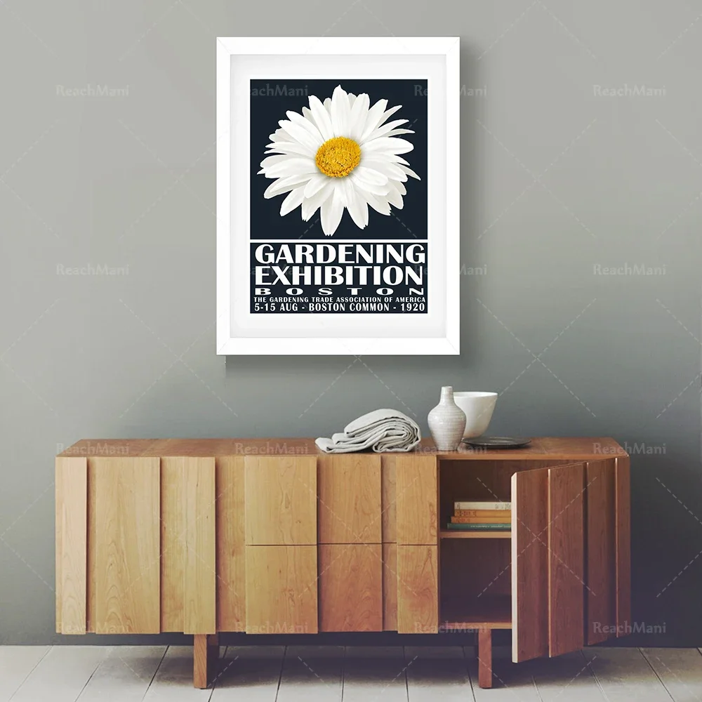 Boston 1920 Exhibition Poster Wildlife Poster, Garden Art, Wall Art Home Decor