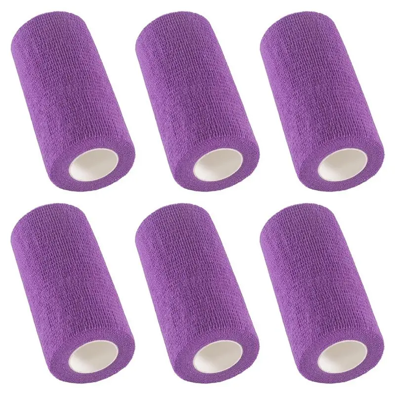

AB46-Sports And Vet Tape 12Pcs 4 Inch Self Adhesive Bandage Wrap Roll Elastic For Pets