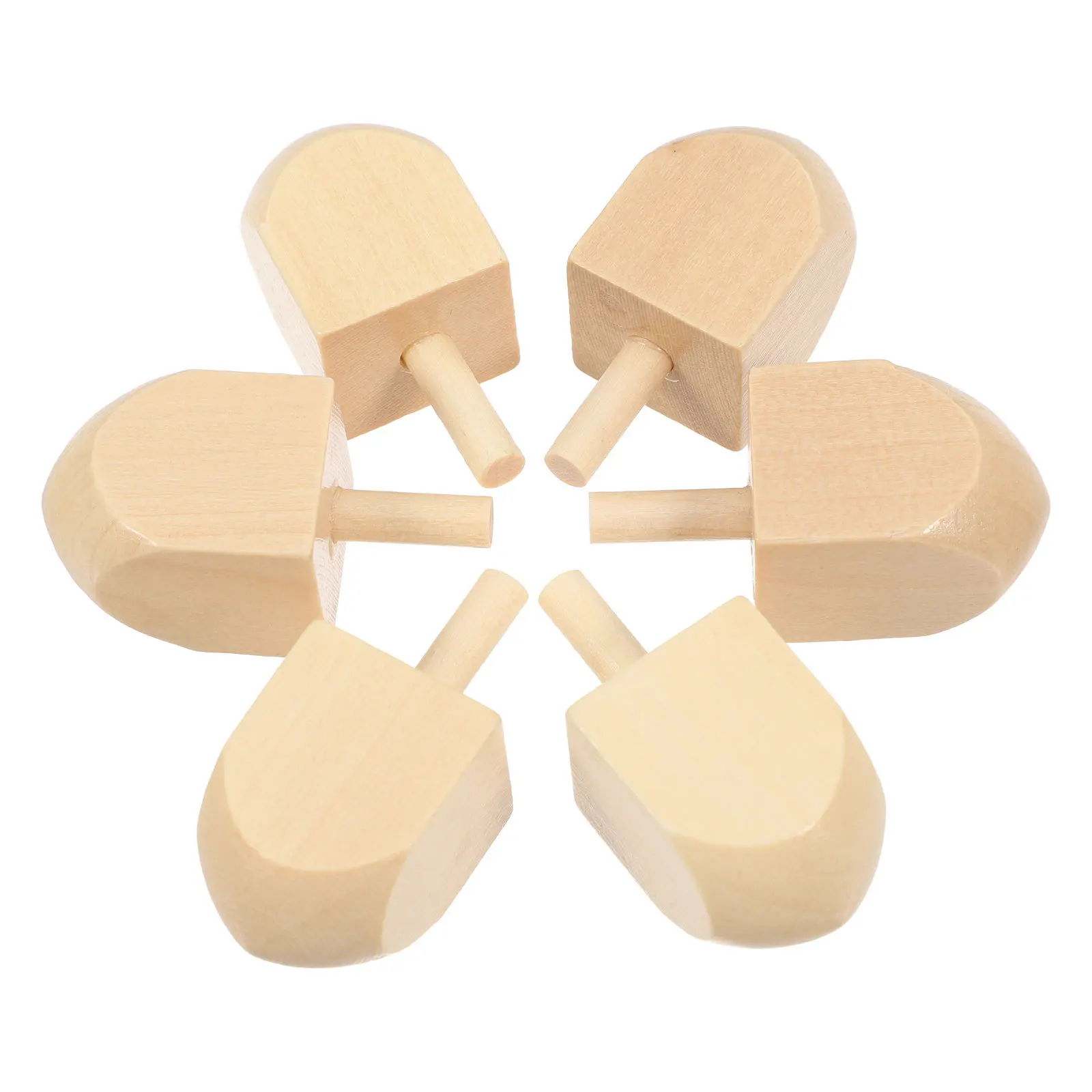 10 قطعة Hanukkah الخشبية Dreidels فارغة الخشب الطبيعي الغزل القمم Crafts بها بنفسك الحرف زينة الحفلات أنشطة تعليمية للأطفال #2