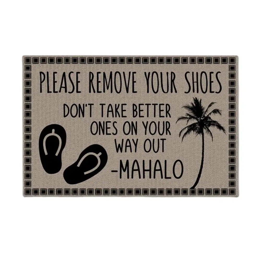 Please Remove Your Shoes Don't Take Better Ones Doormat Rubber, Outdoor Porch Front Floor Foot Mat Holiday Rug Home  Decor