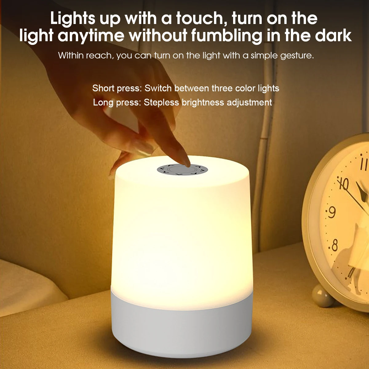 Tactile Led veilleuses Dimmable chevet Lampe de bureau Led Rechargeable lampes de Table de lecture chambre éclairage outils extérieurs