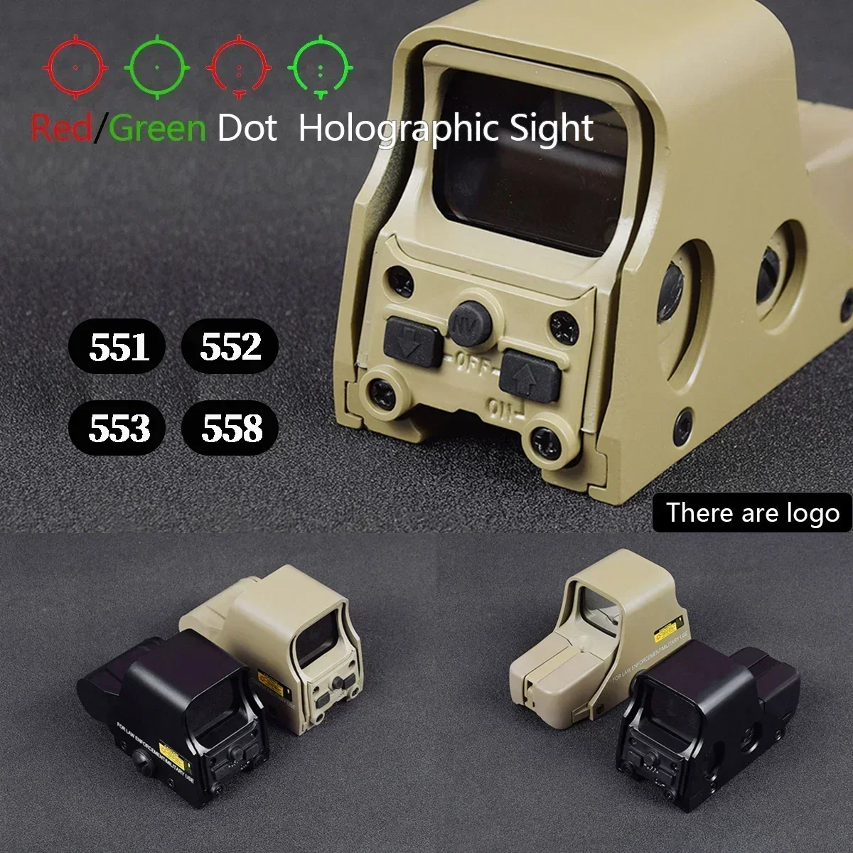 

Голографический прицел Red Green Dot 551 552 553 558, охотничий рефлекторный прицел Red Dot, коллиматор с креплением на рейку 20 мм