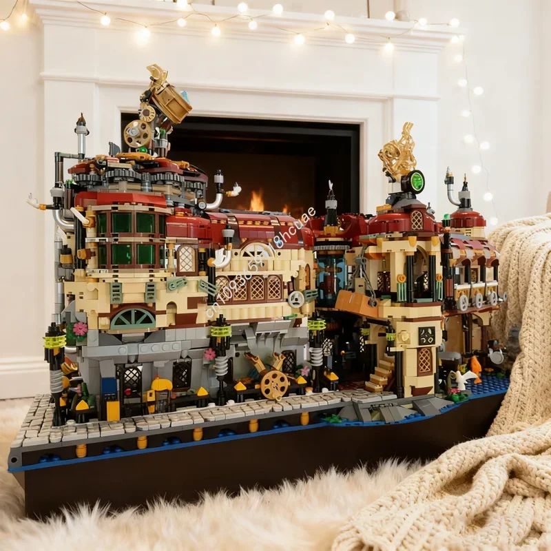 

3455pcs MOC Steam Powered Science BrickLink Model Building Christmas gifts blocks toys creative idea Education Brick Birthday