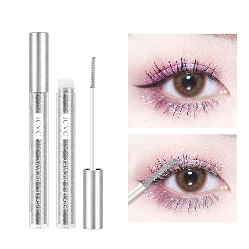 

Glitter Eyelashes Lengthening Mascara Long Lasting Waterproof Women Silky Lash Black Eyelashes Extension Makeup Beauty Cosmetic