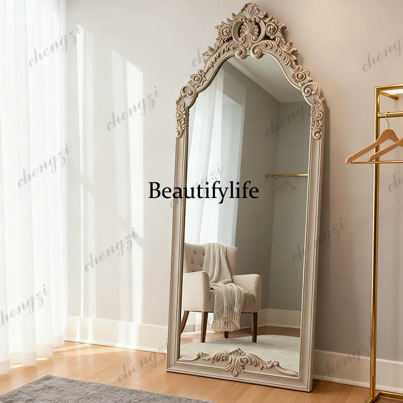H134 clothing store fitting mirror household bedroom full-length mirror light luxury full-body mirror