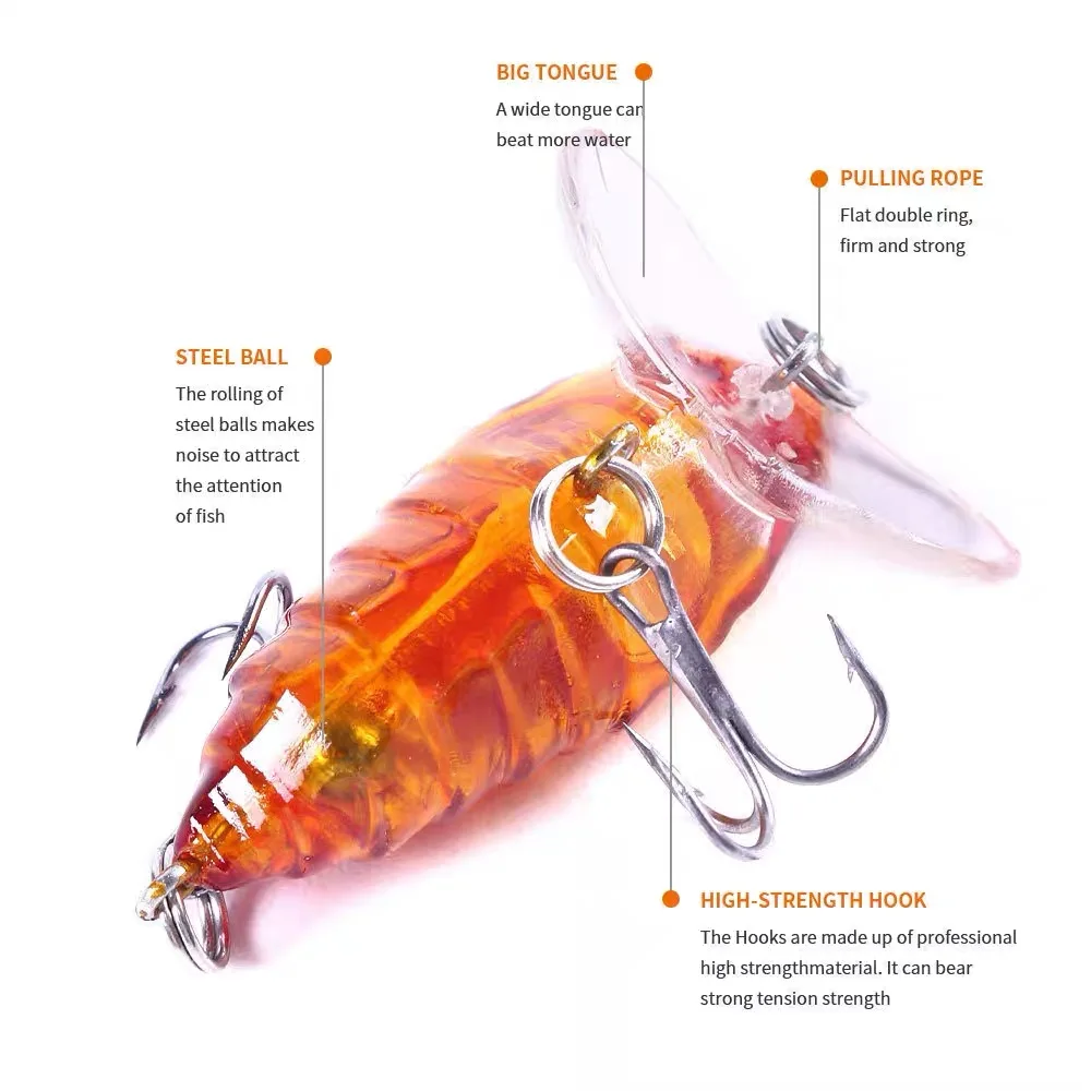 1 Stück Schwimmender Wobbler Angelköder 5cm 6g Trolling Kunststoff Künstliche Zikaden-Hartköder Jig Wing Meerbarsch Pesca Angelzubehör