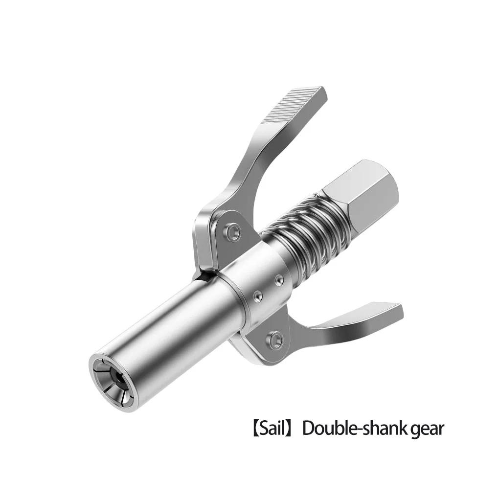 Manual Grease Tool Coupler 690Bar Hand Held Dual Handle Leakproof M6/M8/M10/M12/M14 Stainless Steel Nozzle Tools