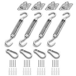 1 Set Shade Sail Hardware Awning Attachment Set Heavy Duty Sun Shade Sail for Garden Triangle Rectangle Fixing Accessories