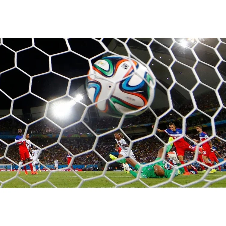 공장 맞춤형 축구 테니스 네트 고품질 폴리에스터 블랙 화이트 스포츠 축구 네트