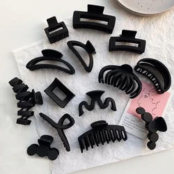 1PC Black Large Hair Claws Elegant Acrylic Hair Clip Hairpins Barrette Crab Claw Clips Headwear For Women Girls Hair Accessories