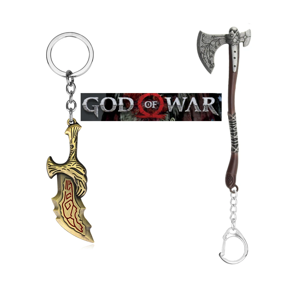 God of War 4 Leviathan Kratos Shield Ice Axe Keyring Infinity War Stormbreaker Axe Hammer Tomahawk Steel Keychain gift