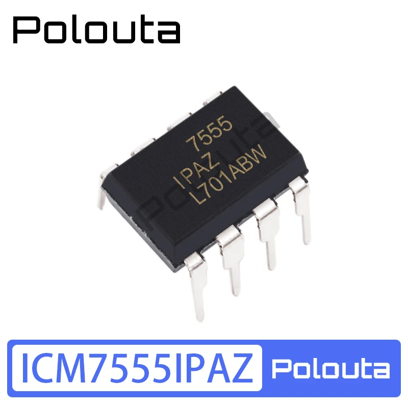 5PCS ICM7555IPAZ ICM7555IPA ICM7555 DIP-8 555 timer chip POLOUTA