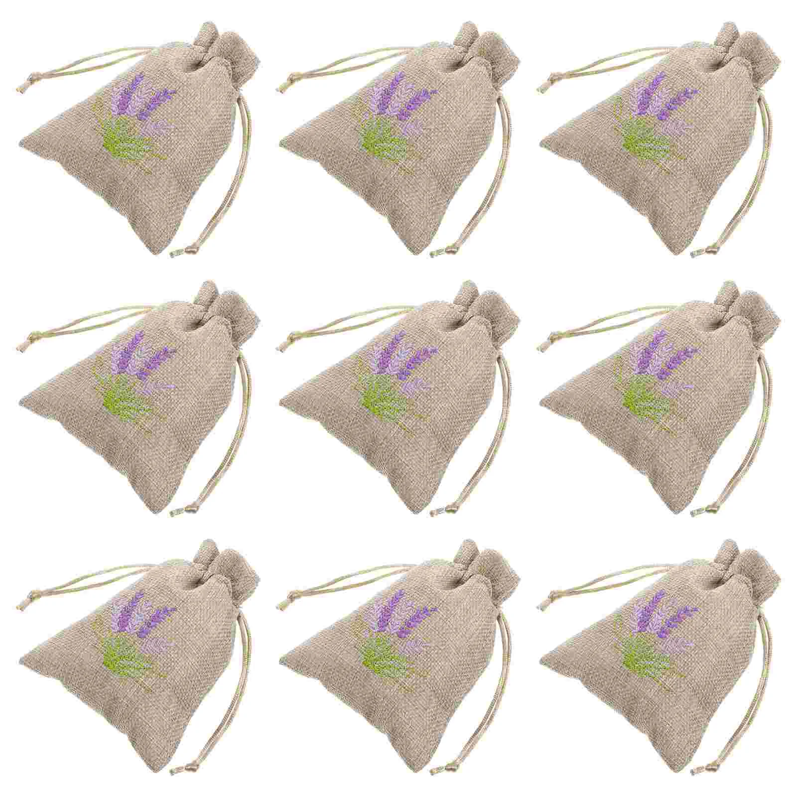 

10 Pcs Empty Bag Pendant Lavender Locket Packaging Bags Linen Dried Flower Sachet