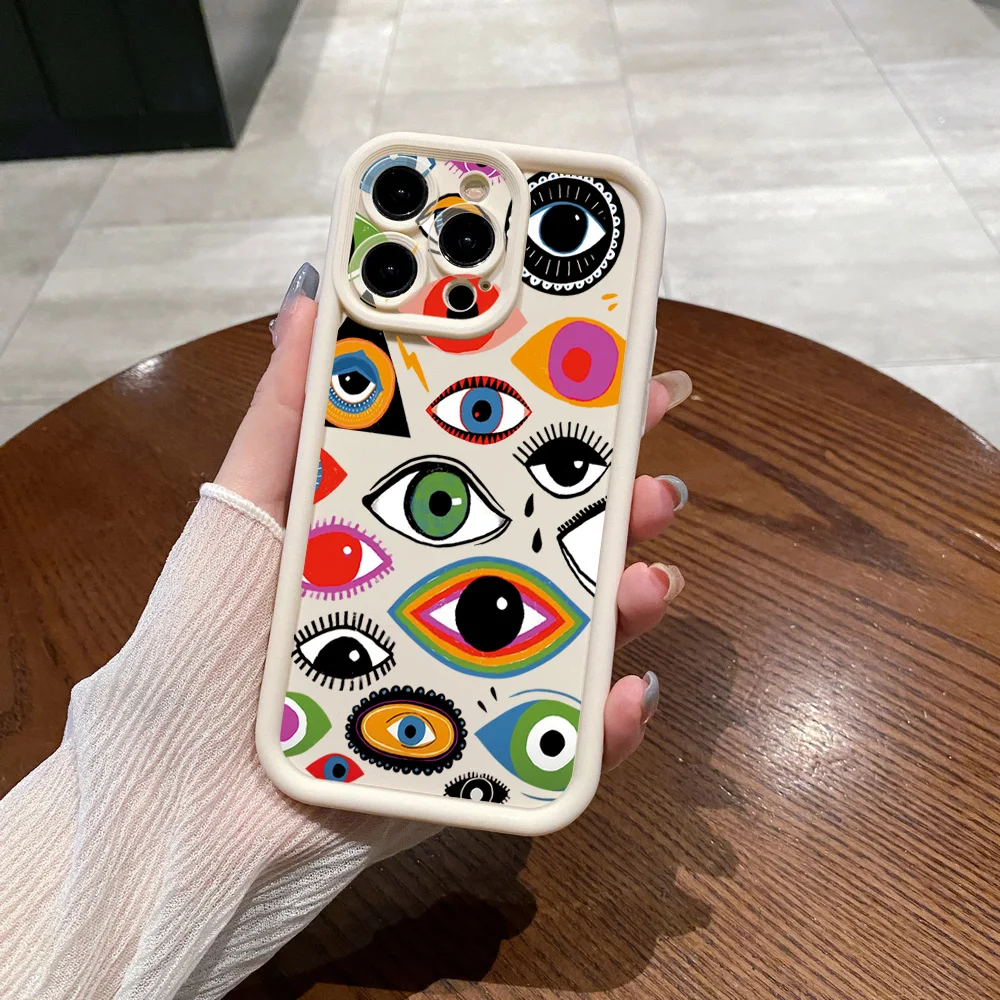 for Realme C67 C53 C51 Note 50 C21Y C25Y C33 C30 C35 9i Evil Eyes Full Protective Case Anti Drop Cover