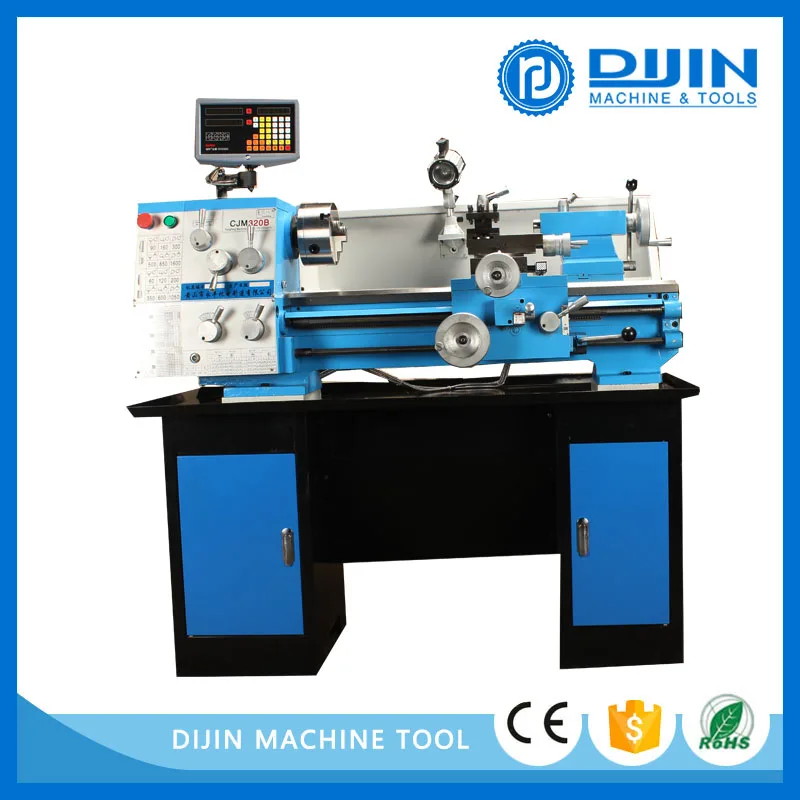 High precision of mini metal lathe machine 1.1KW spindle bore 38mm threading without change gear