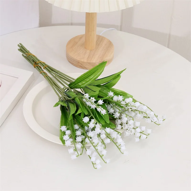 New Wind Bell Flower Ins Wind Small Fresh Wedding Bouquet Soft Glue Lily Of The Valley Fake Flower Simulation Lily Of The Valley