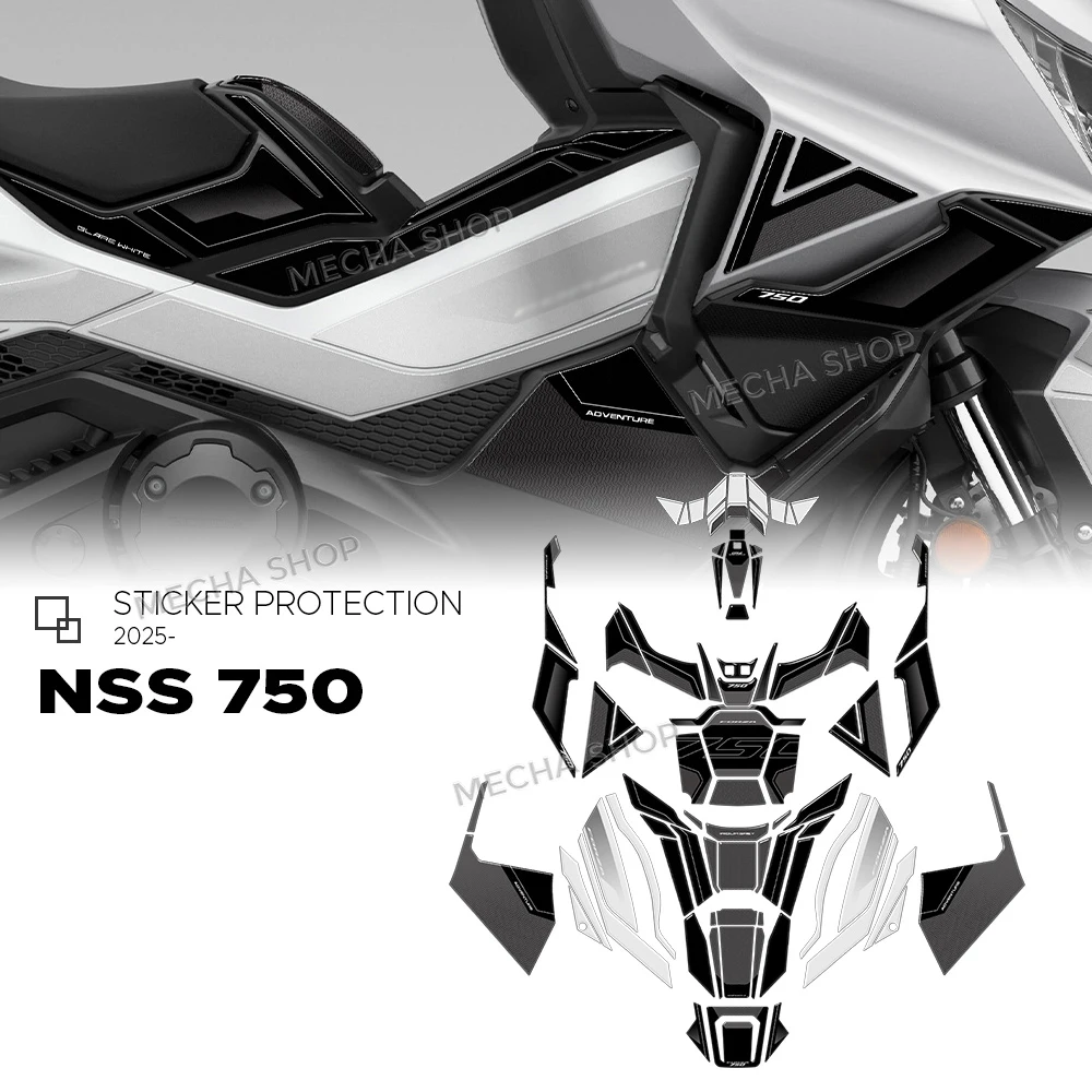 

For NSS750 NSS 750 2025 Motorcycle Accessories Tank Pad Protector 3D Resin Decal