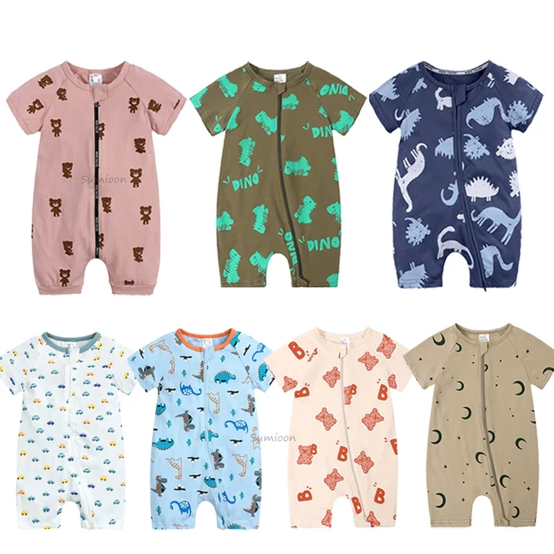 

100% Cotton Bodysuit for Newborn Baby Rompers Boys Girls Clothes Baby Onesies Soft Short Sleeve Toddler Jumpsuit Pajamas Bebes