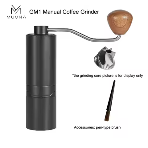 MUVNA Manual Coffee Grinder Portable Coffee Bean Grinders Stainless Steel Easy Hand Handmade Mill Kitchen Accessories Tool