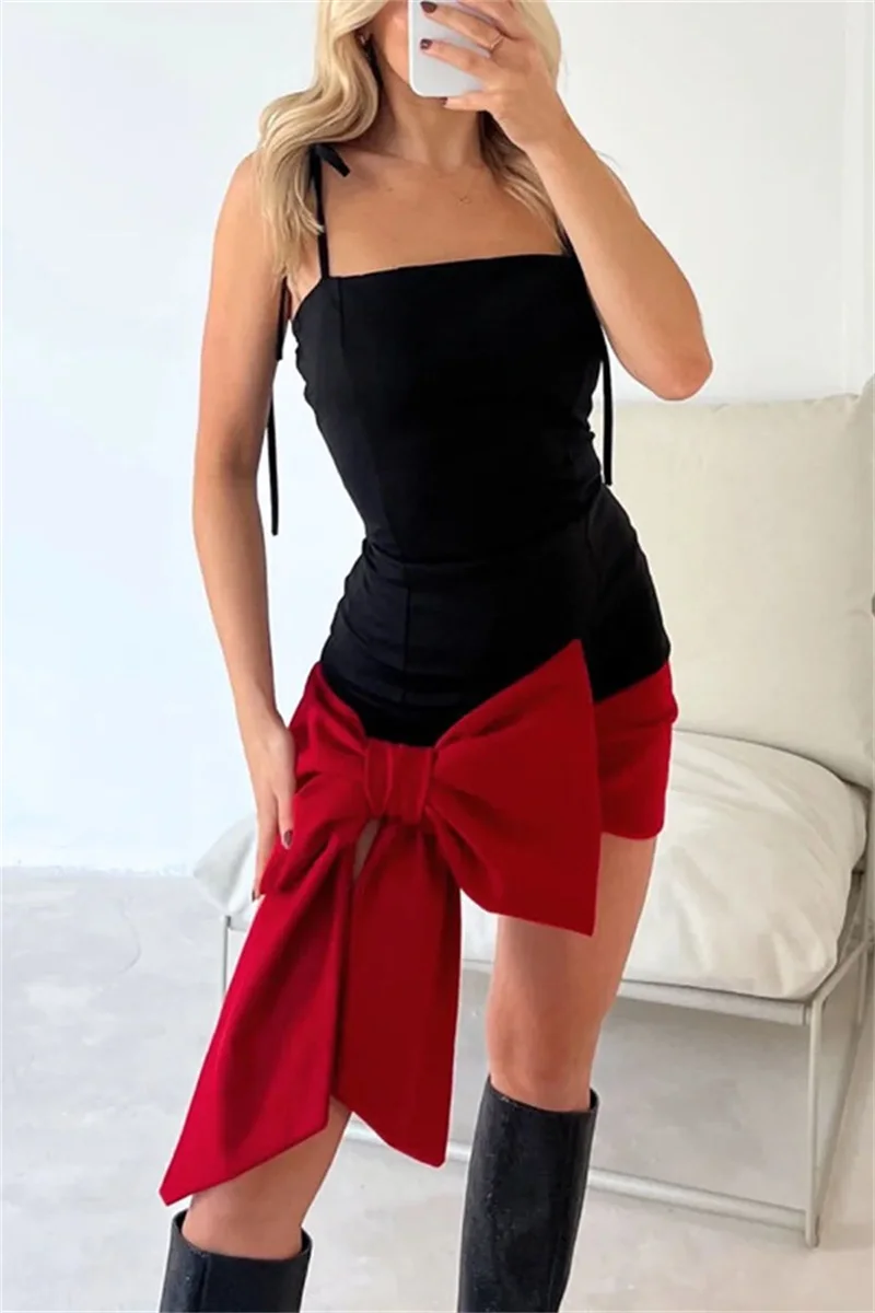 Vestido de noche estampado rojo Retro, vestido de fiesta con cuello cruzado de baja edad, elegante, con tirantes dignos, batas de fiesta envueltas en las nalgas