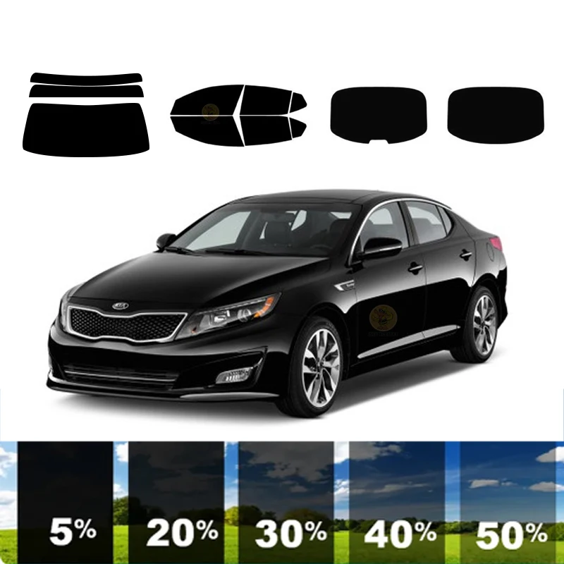 precut Removable Window Tint Film For Car 100% UVR 5%-35%VLT Heat Insulation Carbon ﻿For KIA OPTIMA 4 DR SEDAN 2011-2015