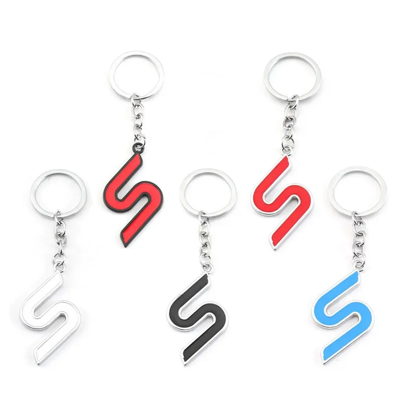 Metal Car Key Rings Keychain Holder for Ford S Logo Focus Mondeo Fiesta Ecosport Explorer Transit Ranger Mk4 F150 Accessories