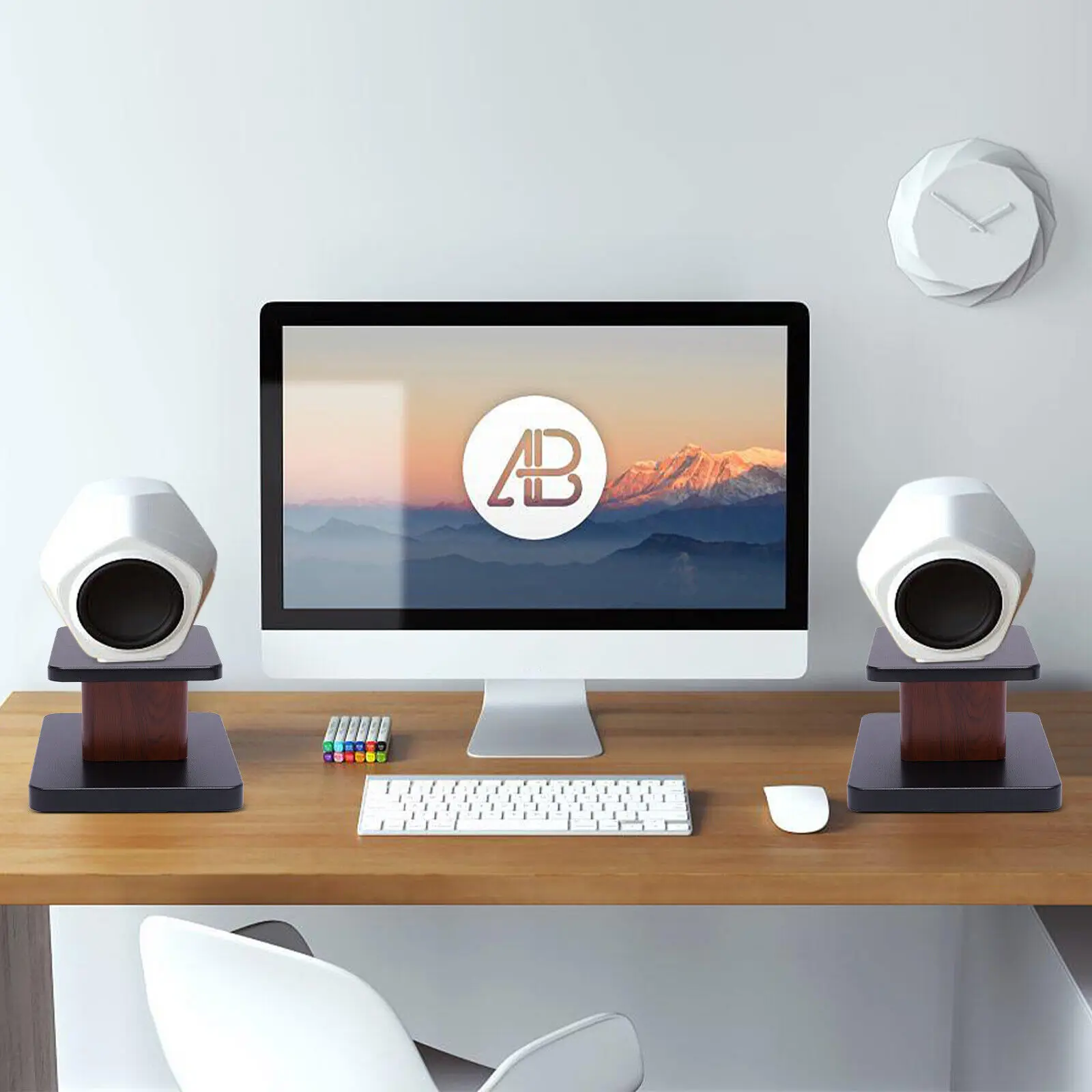 2 Packs Studio Monitor Stands Speaker Holder Desktop Speaker Stands For Studio