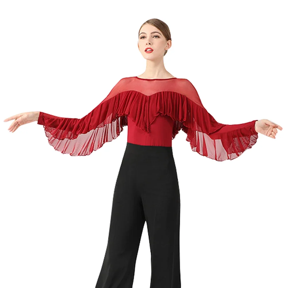 Bodysuit For Ballroom Dance Competition Dresses Waltz Tango Dance Dresses Standard Flamenco Wear Latin Dance Tops