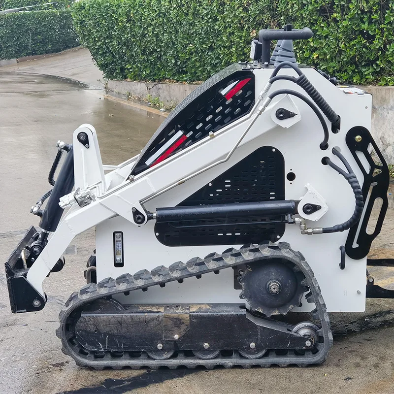 

All Terrain Compact Track Loader Diesel Skid Steer Loader with 4 in 1 Bucket for Snow Removal Farming