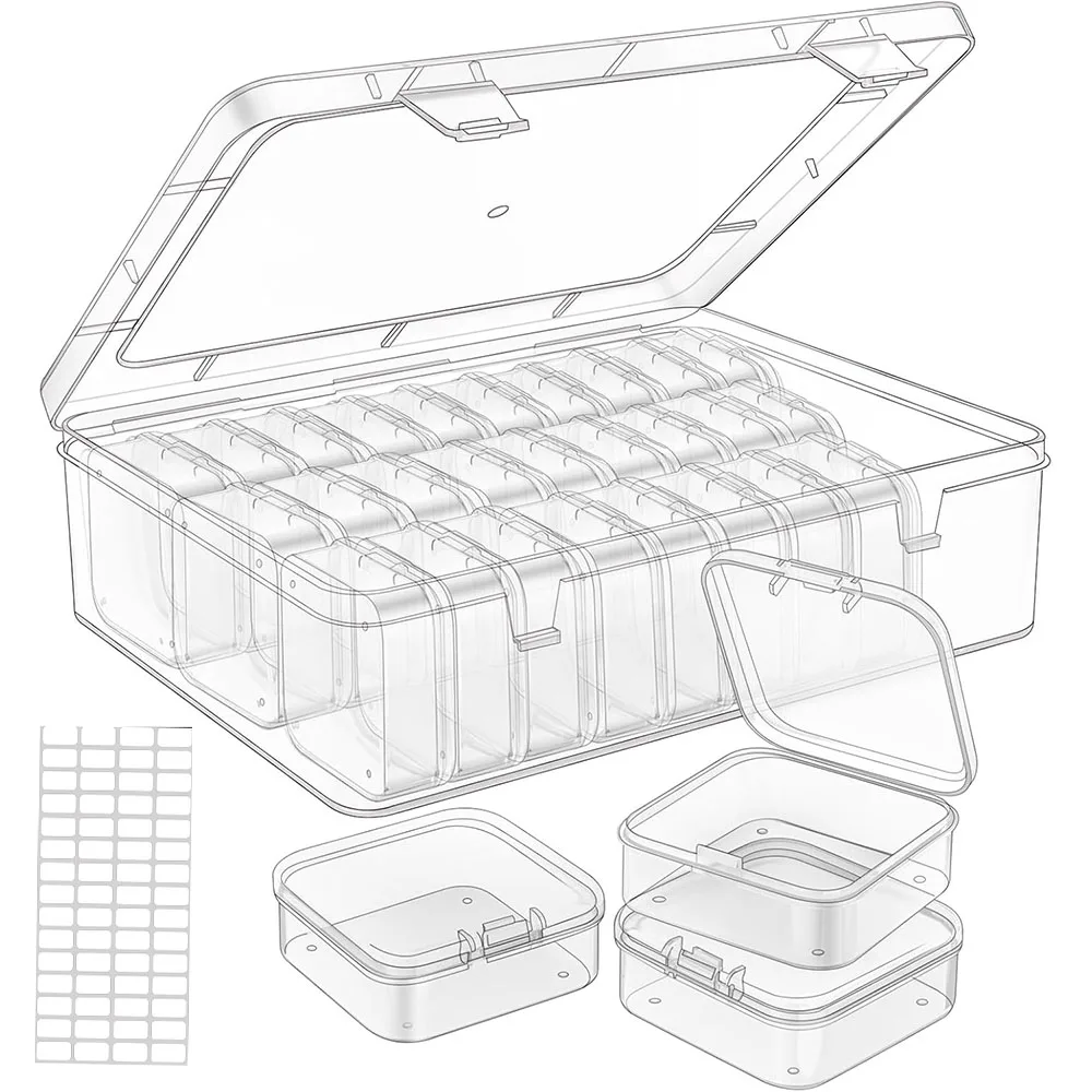 4/12/14/15/30/45 Grids DIY Diamond Painting Multifunctional Storage Box, Nail Art Jewelry Rhinestone Mosaic Storage Container