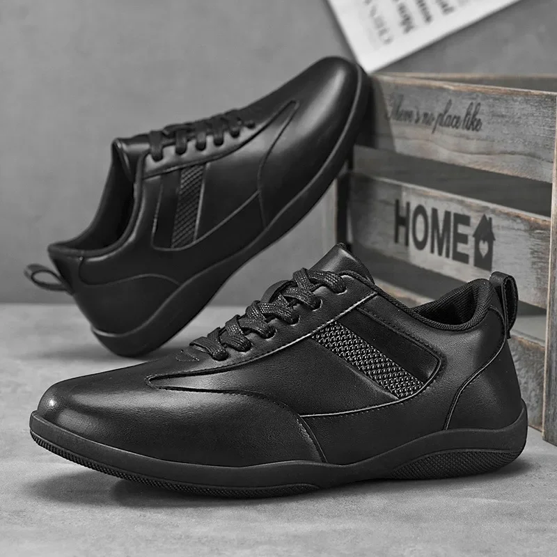 

Leather men's sneaker Sports casual shoes outdoor men Climbing shoes for men 2024 Four Seasons black male Footwear big size 46