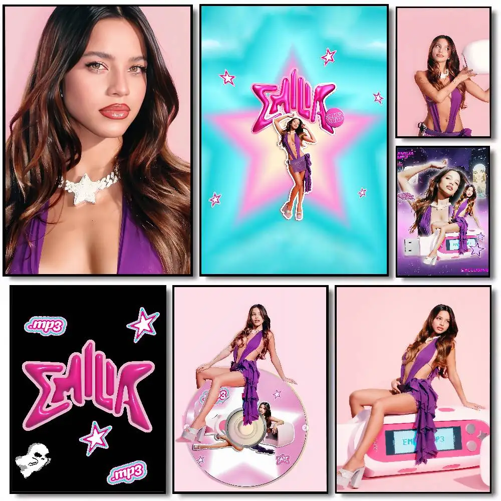 المغني إميليا Mernes Mp3 ملصق معرض يطبع ذاتية اللصق ديكور المنزل الديكور صور مطبوعة للحوائط غرفة المعيشة ملصق