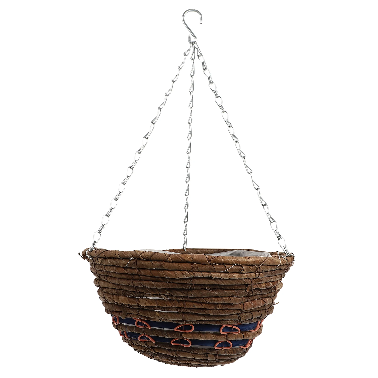 

Rattan Woven Round Shape Home Basket Home Decor Storage Plant Flower Basket Hanging Eco Friendly Large Capacity