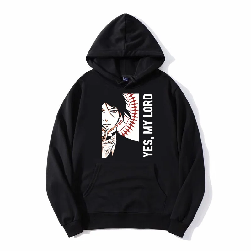 Fashion Men Hoodie Anime Manga Black Butler Hoody Sweatshirt Soft Cotton Pullover Streetwear Sebastian Michaelis Unisex Coat