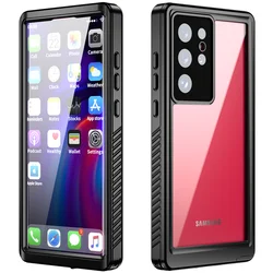 IP68 360 Full Protective Clear Waterproof Phone Case For Samsung S20 S21 S23 S22 S24 Ultra Plus A32 A42 A52 5G Shockproof Cover