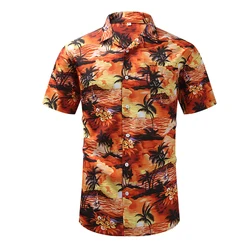 New Hawaiian Flower Men's Shirt Printed Short-sleeved Summer Beach Casual Fashion Clothing For Young And Middle-aged People