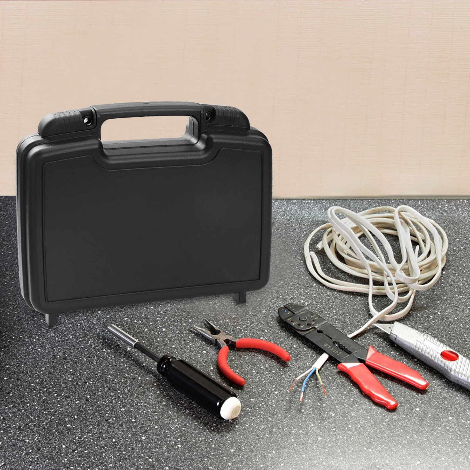 

1Pcs Heavy Duty Plastic Tool Box Large Capacity Multi-Use Tool Organizer Resistant to Impact Drop Proof Storage Container