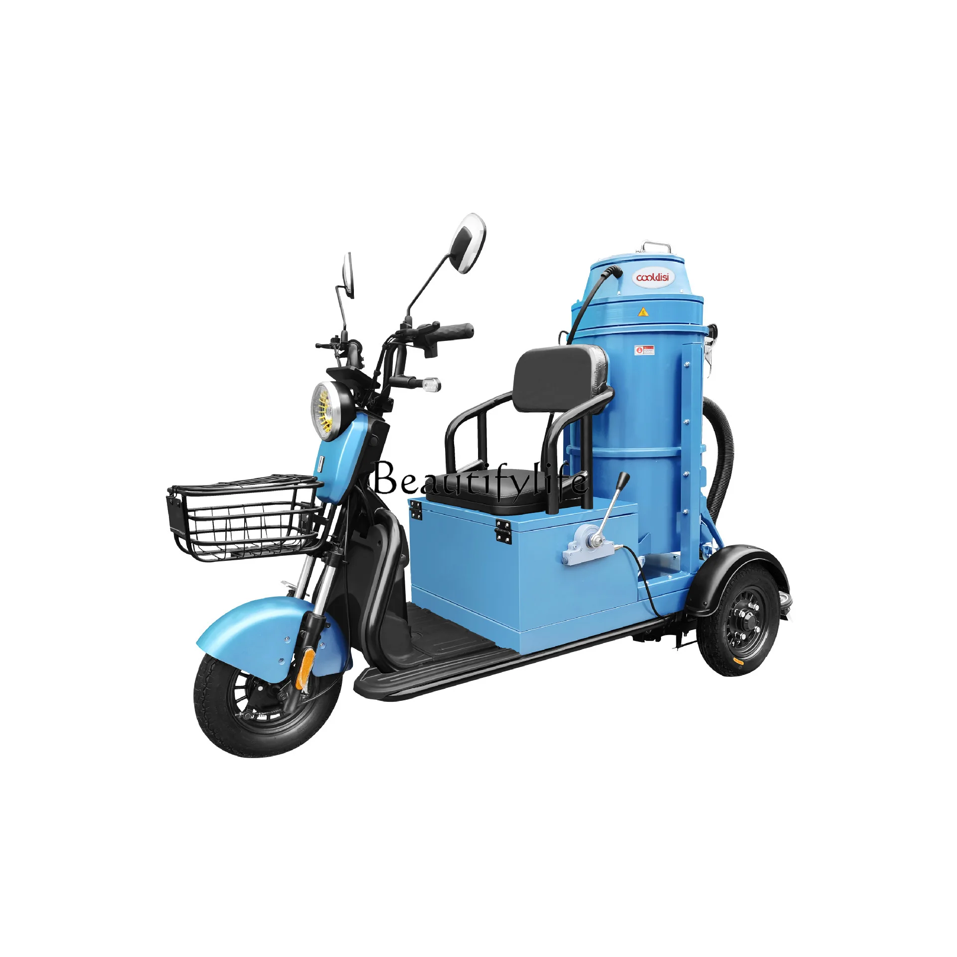 2 Drive-in industrial vacuum truck Dust debris upper and lower barrel vacuum truck
