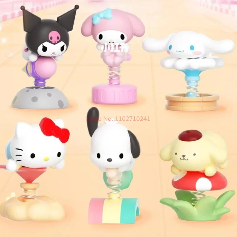 18szt Miniso Sanrio Dream Shaking Series Kuromi Cinnamoroll Pom Pom Purin Hellokitty Melody Little Twin Star Figurka anime Zabawka