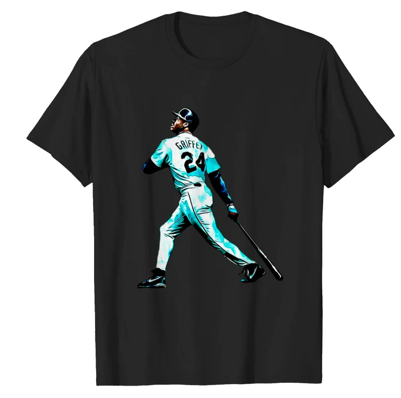 

Ken Griffey Jr. t shirt, round neck shirt, father day gift, new best, black,