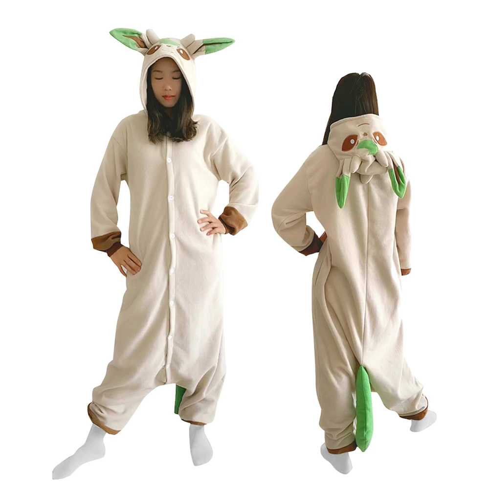 Adult Halloween Onesie Beige Cartoon Pajamas For Women Animal Kigurumi Pyjamas Homewear Cosplay Party Costume