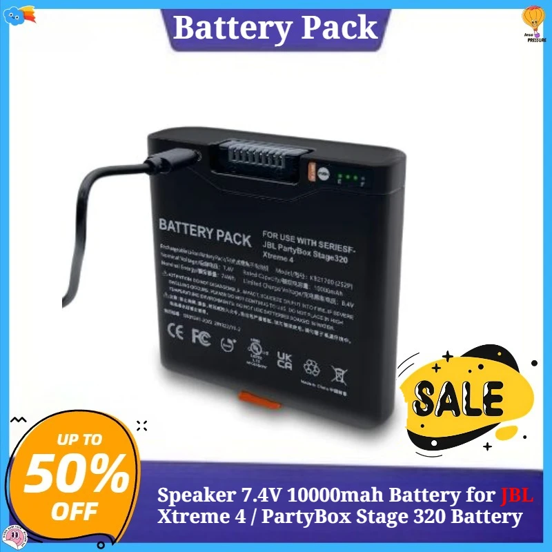 

Speaker 7.4V 10000mah Battery for JBL Xtreme 4 / PartyBox Stage 320 Battery