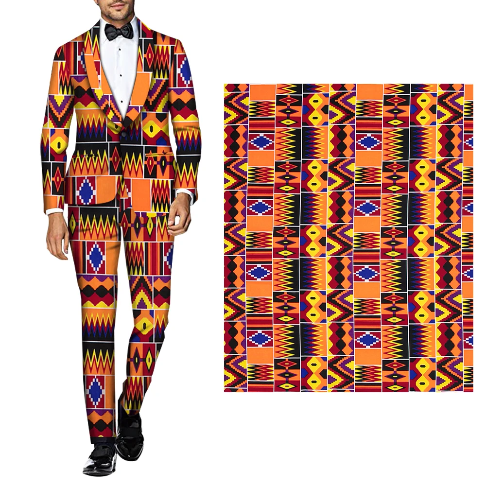 Bintarealwax nowa afryka tkanina bawełniana Kente Ankara sukienki moda nigeryjska tkaniny batikowe 3/6 jardów/partia materiał 24FS1053