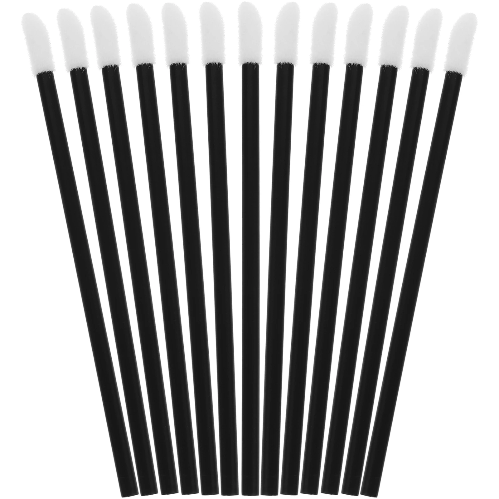 

200pcs Hollow Lip Brush for Lipstick Mini Portable Beauty Tool Kits Black Plastic Disposable Lip Applicators Makeup Use
